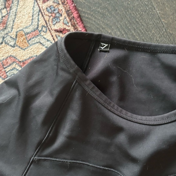 Women's Black Long Sleeve Crop Top - Picture 4 of 5